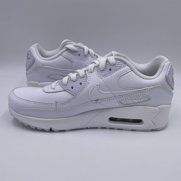 Nike Air Max 90 LTR White / Merallic Silver Womens Shoes - Picture 2 of 8
